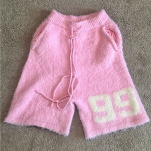 Pink MOHAIR shorts